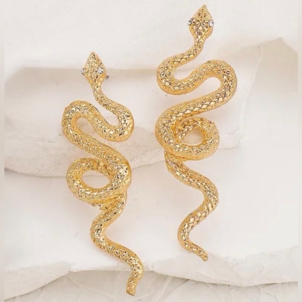 Zara Gold Snake Earrings